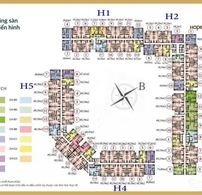 Chính chủ Bán căn 1509 -H4.CC Hope Residences Phúc Đồng, DT: 69,19m2, giá: 1tỷ380.tr.0387720710