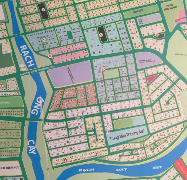 Bán lô đất dự án Kiến Á, phường Phước Long B, Quận 9, Vị trí: Lô A, dt 5x22m, đường 16m mặt tiền sông