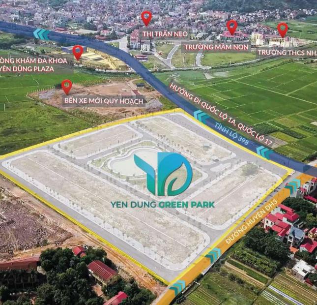 BÁN ĐẤT NỀN ĐÃ CÓ SỔ YÊN DŨNG GREEN PARK THỊ TRẤN NEO - ĐẦU TƯ THÔNG MINH-SINH LỜI BỀN VỮNG - 0963.639.869