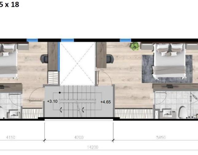 Cần bán nhà đường Bình Chuẩn mới xây đúc 3 tầng & sân thượng, 3 phòng ngủ, 1 phòng đa năng, 4WC
