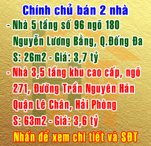 Bán nhà khu cao cấp ngõ 271 đường Trần Nguyên Hãn, Quận Lê Chân, Hải Phòng