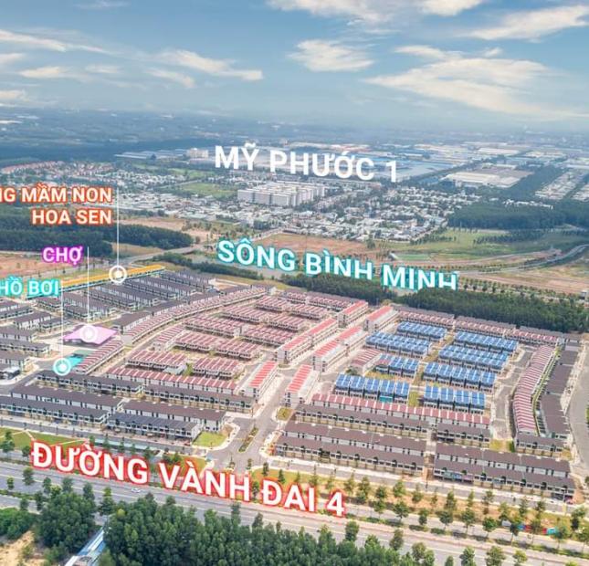 Tưng bừng mở bán 68 căn nhà phố mặt tiền kinh doanh, đối diện Đại học Việt Đức, Mỹ Phước 4, Bến Cát, Bình Dương