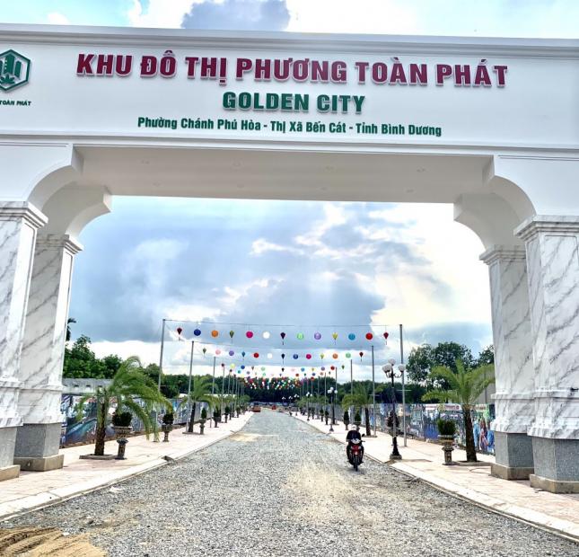 Đất nền SHR dự án Phương Toàn Phát, thị xã Bến Cát, thổ cư 100% xát cụm KCN, diện tích 65m2 giá 450tr chiết khấu ngay 10 chỉ vàng.