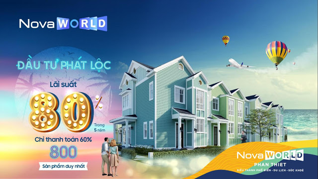 Cơ hội mua nhà phố biệt thự NovaWorld Phan Thiết được nhận lãi suất đến 16%/năm LH 0902776576