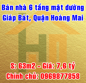 Chính chủ bán nhà mặt phố Giáp Bát, Quận Hoàng Mai, Hà Nội
