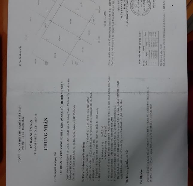 Bán xưởng doanh nghiệp công ty KCN Nhị Xuân - Hóc Môn - 13.858m2 giá 45 tỷ