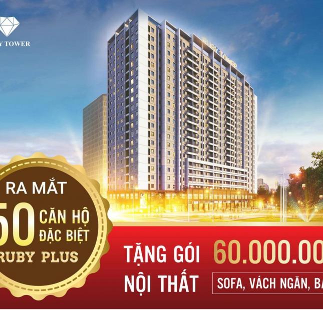Bán căn hộ 3 phòng ngủ chung cư Ruby Tower, p Lam Sơn Thanh Hóa, nhận nhà ở ngay tháng 12 này