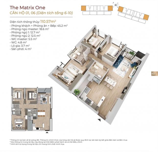 The Matrix One căn hộ cao cấp ck đến 14.5% hỗ trợ lãi suất 36T