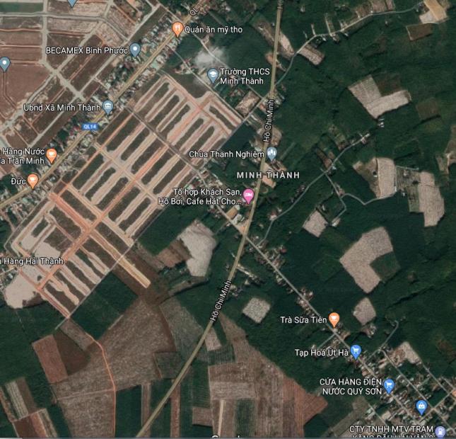 Đất giai đoạn 2 khu Becamex Bình Phước,trục đường 25m giá 650 triệu/150m2 thổ cư 