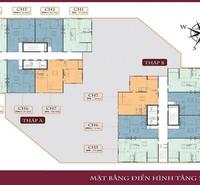Chính chủ bán 2 căn hộ tại tại Stellar Garden, DT 93.5m2 Giá 3.05 tỷ LH 0944723777