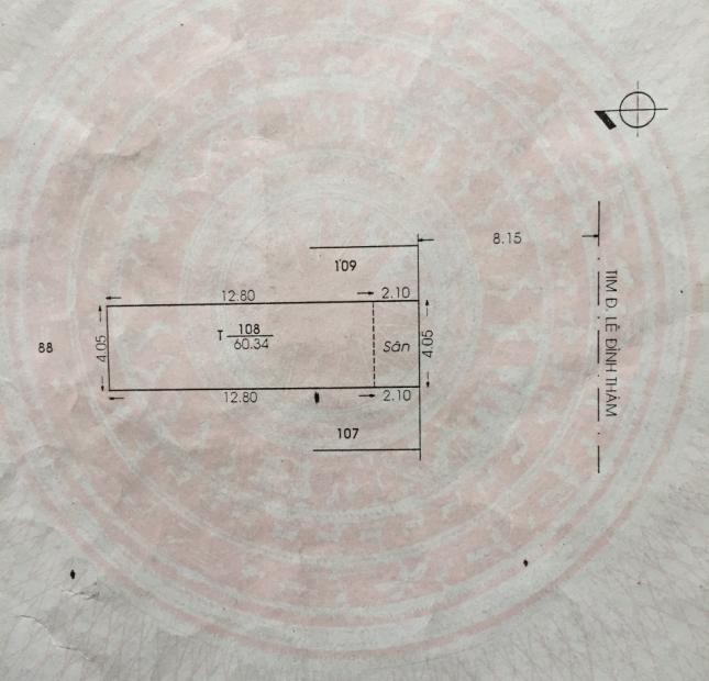 bán nhà 7.7 tỷ, 4.05x15m 3 tấm mặt tiền đường lê đình thám, phường tân quý