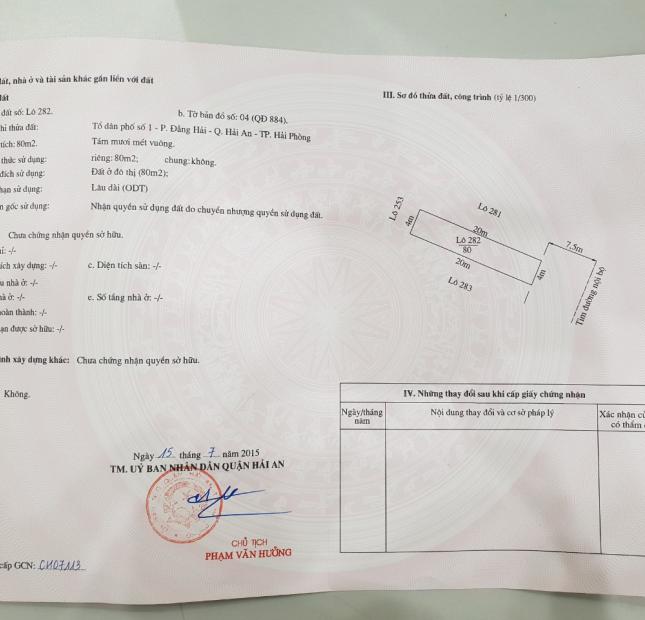Bán nhanh lô đất đẹp ko lỗi lầm TĐC Gốc Lim