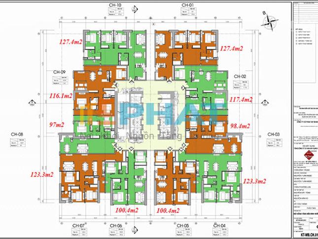 Chủ nhà căn hộ chung cư FLC Cầu Giấy tầng 1805, DT 100,5m2 cần tiền bán giá 36tr/m2:0981129026