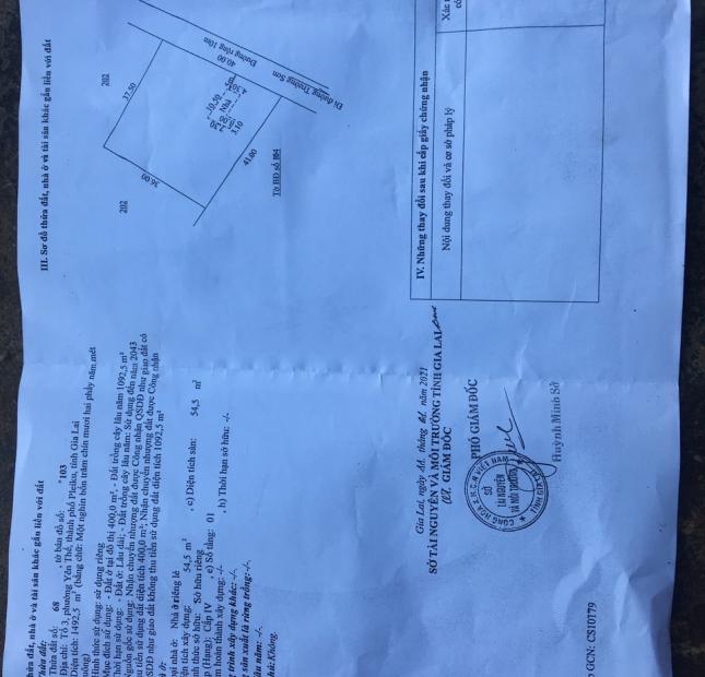 Sang Nhượng Lại Lô Đất Đẹp Tại Hẻm 06 Đường Trường Sơn - Phường Yên Thế - Tp.Pleiku - 155triệu/mét