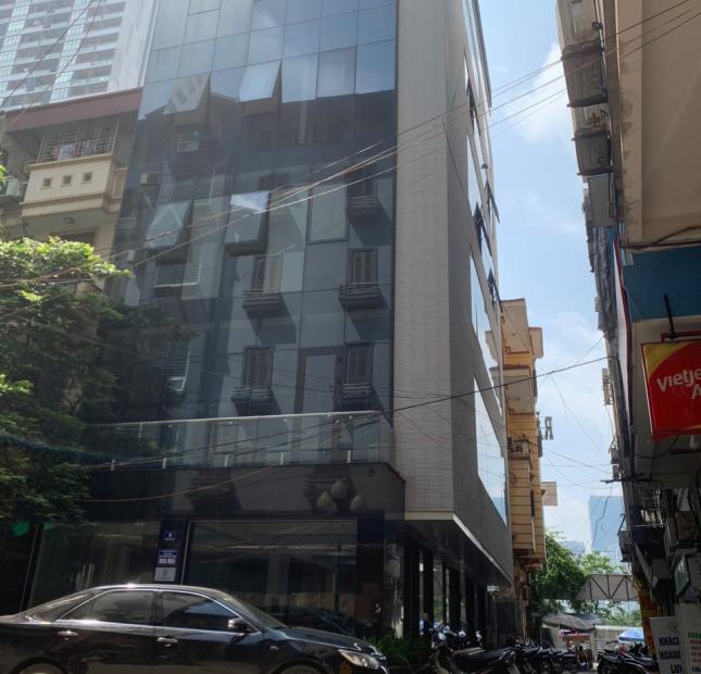 Cho thuê toà nhà văn phòng đường Đồng Bát, Nam Từ Liêm 100m x7 tầng lô góc 2 mặt tiền rộng