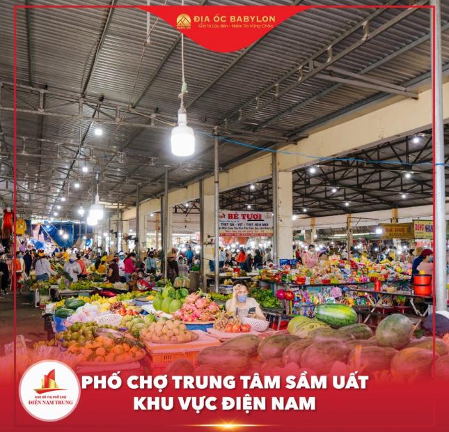Trả trước 250 triệu có trên tay sổ đỏ lô đất mặt tiền chợ Điện Nam Trung - Quảng Nam