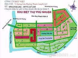 Nền biệt thự góc 2 mặt tiền dự án Phú Nhuận Quận 9, dt 267m2, giá bán 70tr/m2