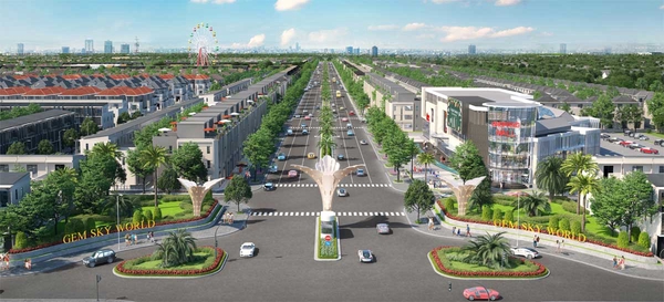 Nhà phố xây sẵn 5x20x2tang dự án Gem sky world 10p đến sân bay Long Thành