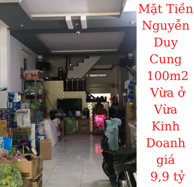 Bán nhà Mặt Tiền Nguyễn Duy Cung, P.12, Gò Vấp 100m2 giá 9,9 tỷ TL