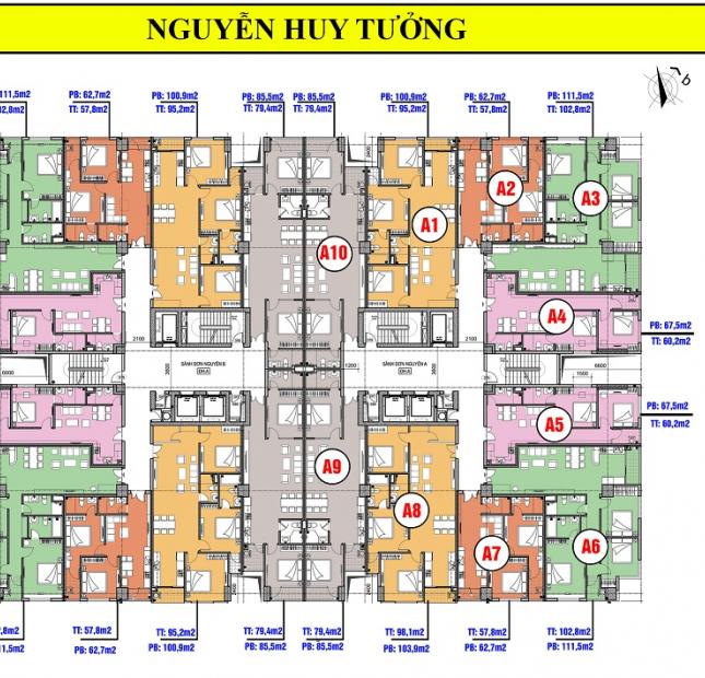 Gia đình tôi bán căn hộ chung cư Mỹ Sơn Tower, tầng 1501, DT 100.9m2 giá bán 2 tỷ 1/ căn:0981129026