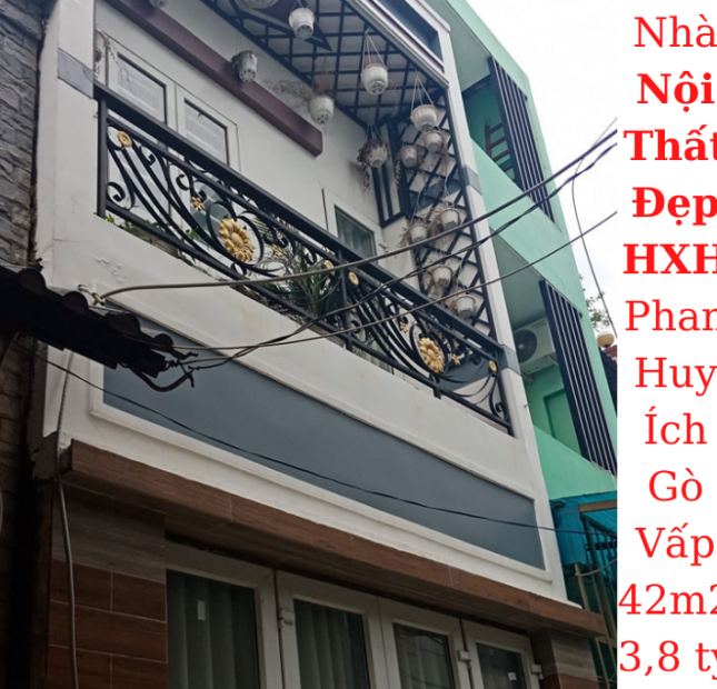 Bán nhà Nội Thất Đẹp! HXH Phan Huy Ích,P.14,GV 42m2 giá 3,8 tỷ TL