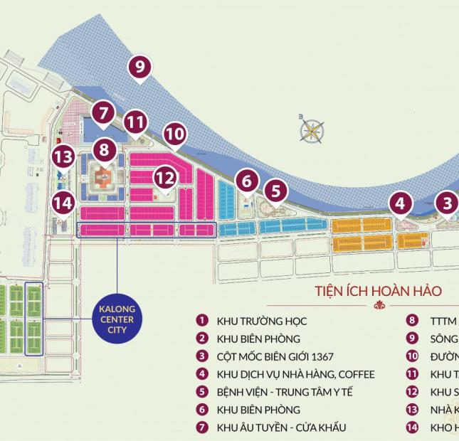 Bán gấp lô đất nền liền kề KĐT KaLong Riverside City trung tâm TP Móng Cái Dt 100m2 giá 19tr/m2 