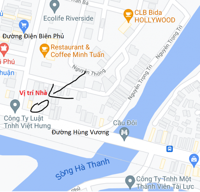 Chính chủ cần bán nhà mặt tiền đường Hùng Vương, Thành Phố Quy Nhơn, Bình Định