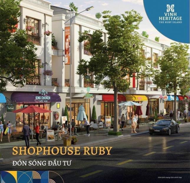 Ra hàng dãy shophouse vị trí đắc địa nhất khu đô thị cao cấp Vinh Heritage