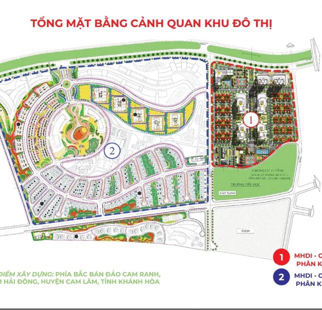 Suất ngoại giao biệt thự cao cấp MHDI Cam Ranh, Bãi Dài, diện tích 300m2, giá gốc chỉ từ 16 Tr/m2
