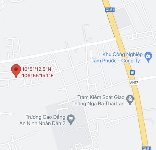 Bán đất gần đường Phùng Hưng phường Tam Phước Biên Hòa, sổ riêng chính chủ