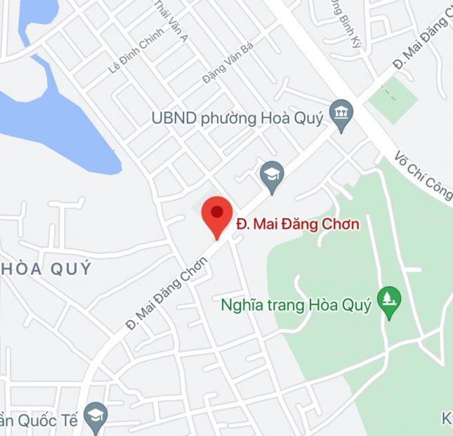 Bán đất đường Mai Đăng Chơn, Phường Hòa Quý, Quận Ngũ Hành Sơn, DT: 167,6 m2