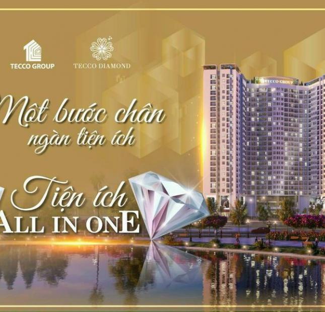 Căn hộ 2PN 62.6m2 siêu đẹp chung cư Tecco Diamond Thanh Trì giá chỉ từ 1.6 tỷ