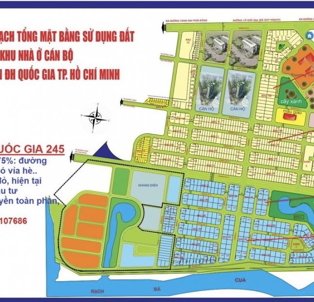 Chuyên mua bán đất khu dự án Đại Học Quốc Gia 245,đường Ghò Cát,phường Phú Hữu,Quận 9.Giá tốt nhất.