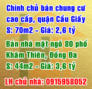 Bán nhà mặt ngõ 80 phố Khâm Thiên, Quận Đống Đa, Hà Nội