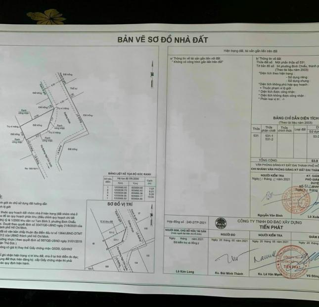 2 lô liền kề giá đầu tư, 53m2, Bình Chiểu, sổ mới về