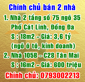 Chính chủ bán nhà số 105B - C28 phố Tân Mai, Quận Hoàng Mai