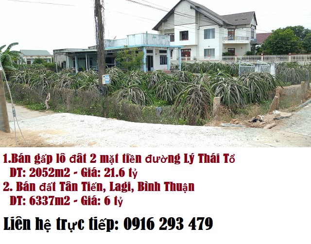 Bán 3 lô đất tại La Gi, Bình Thuận, 0916293479