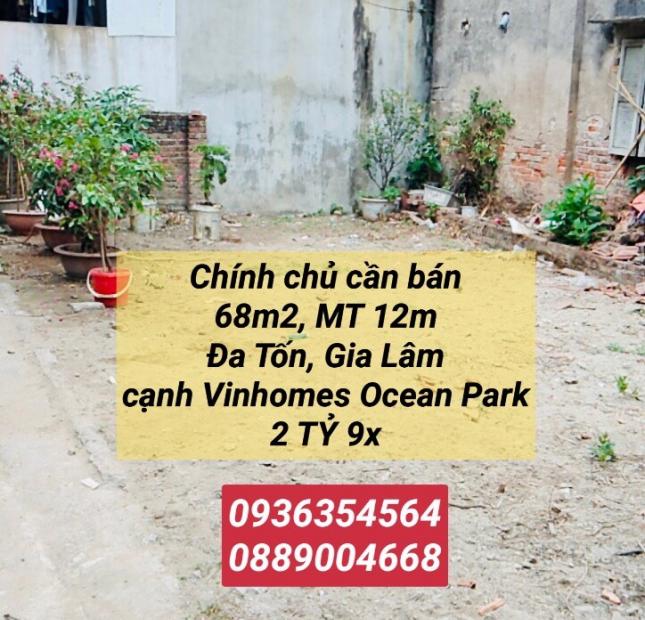 Tôi bán mảnh đất 68m2 ở Đa Tốn, Gia Lâm sát dự án sắp mở của Vinhomes. Giá tốt 2 tỷ hơn