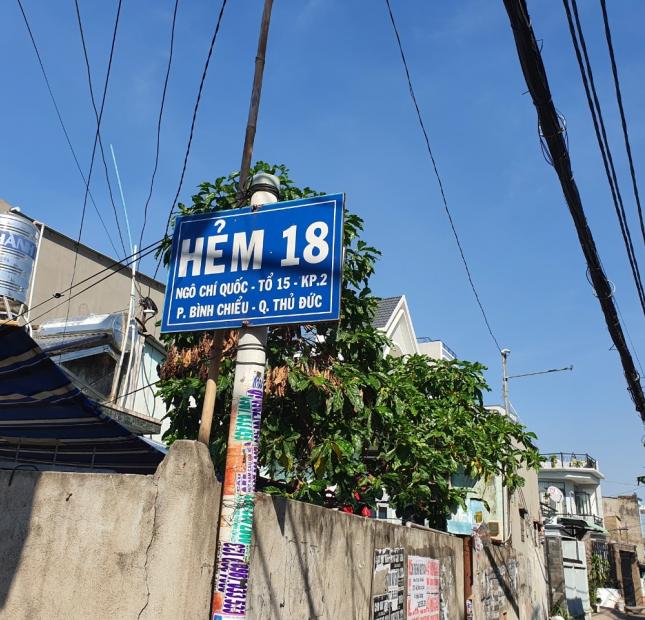 Bán đất hẻm 18 đường Ngô Chí Quốc, chợ dân sinh rẽ vào, P.Bình Chiểu, Thủ Đức