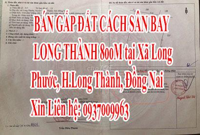 CHÍNH CHỦ BÁN GẤP ĐẤT CÁCH SÂN BAY LONG THÀNH 800M tại Xã Long Phước, Huyện Long Thành, Đồng Nai.