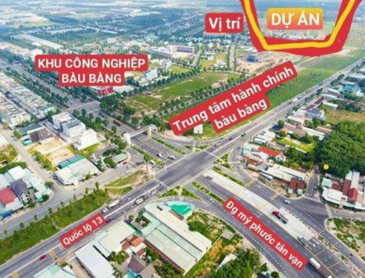 75m2 thổ cư sổ hồng sẵn ngay trung tâm hành chính huyện Bàu Bàng tỉnh Bình Dương.