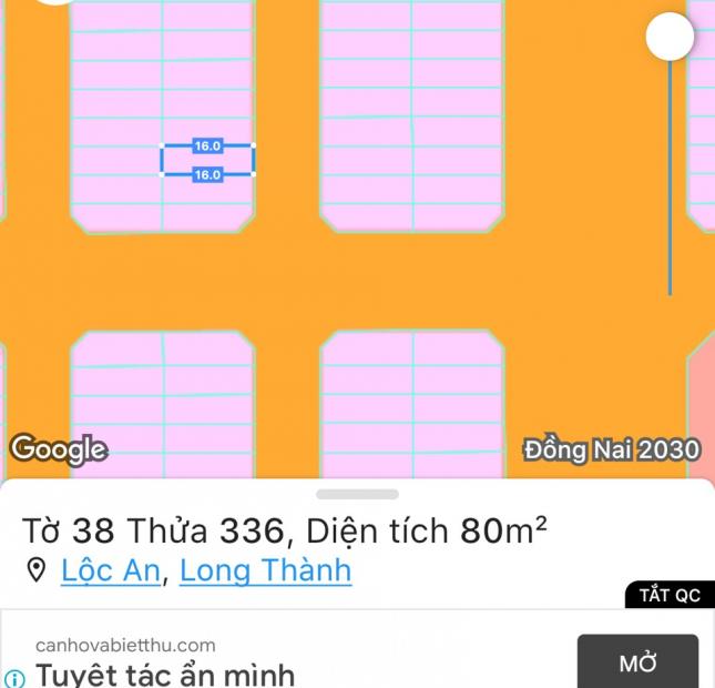 Bán đất tái định cư Lộc An Bình Sơn Long Thành Đồng Nai