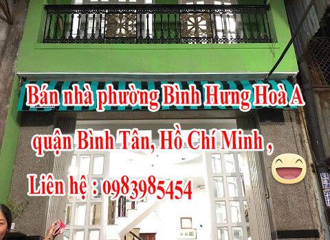 Chính chủ bán nhà phường Bình Hưng Hoà A, quận Bình Tân, Hồ Chí Minh