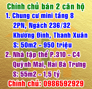  Bán căn hộ chung cư mini tầng 8, ngách 236/32 phố Khương Đình, Quận Thanh Xuân