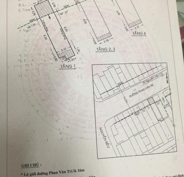 Bán nhà mặt tiền PHAN VĂN TRỊ Quận 5