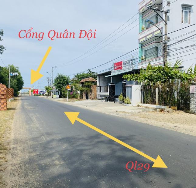 Lô góc Mặt Tiền QL29 Uất Lâm, 6,5x27 ngay gần cổng Quân Đội 910,view Sân Bay