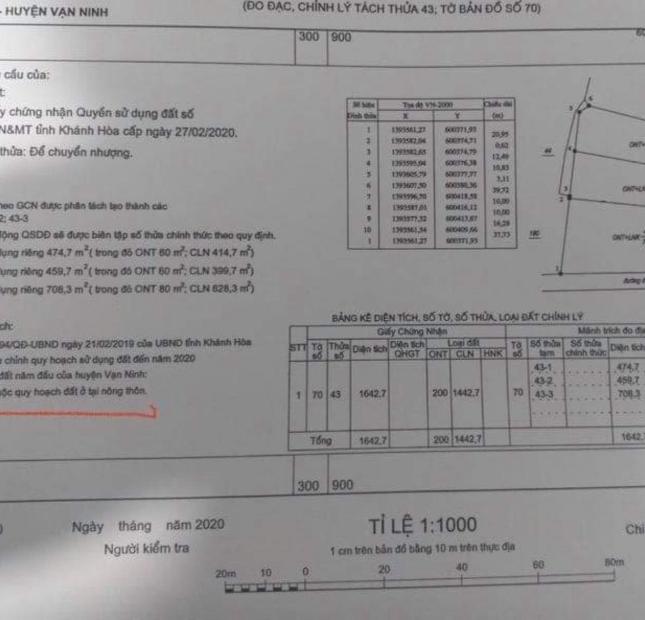 Chủ nhà kẹt tiền bán 3 lô đất để dành bấy lâu ở Vạn Hưng, Vạn Ninh, Khánh Hòa. Lh 0877817368.