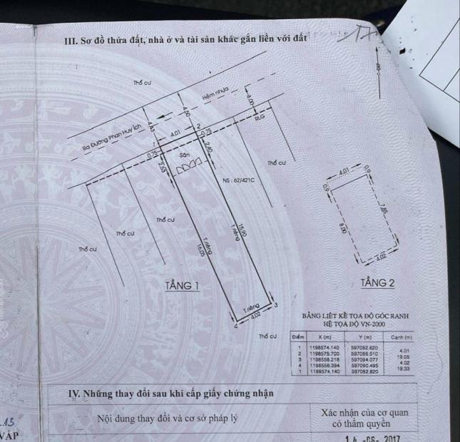 Chỉ 60tr/m2 HXH Bùi Quang Là, 4x19,3m, 2 tầng bán  5,5 tỷ