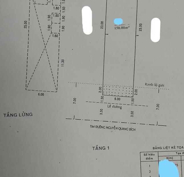 Bán nhà MT đường Nguyễn Quang Bích - C1, DT 6x25m, Cấp 4, giá 32 tỷ (TL)