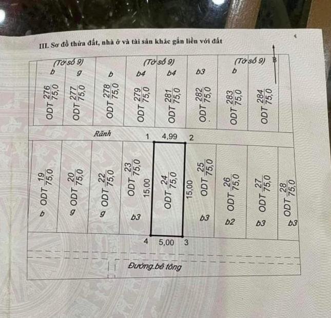 Bán đất tại Kho Gạo , Phường Yết Kiêu, Hạ Long, Quảng Ninh diện tích 75m2 giá 56 Triệu/m2
